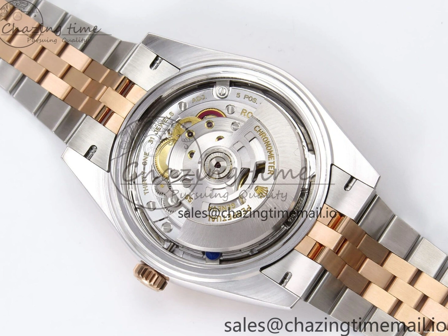 0214 DateJust 41 126331 ARF 1:1 Best Edition 904L Steel Gray Dial Green Roman Marker on SS RG Jubilee Bracelet SH3235（Gain Weight） FastDry 1103